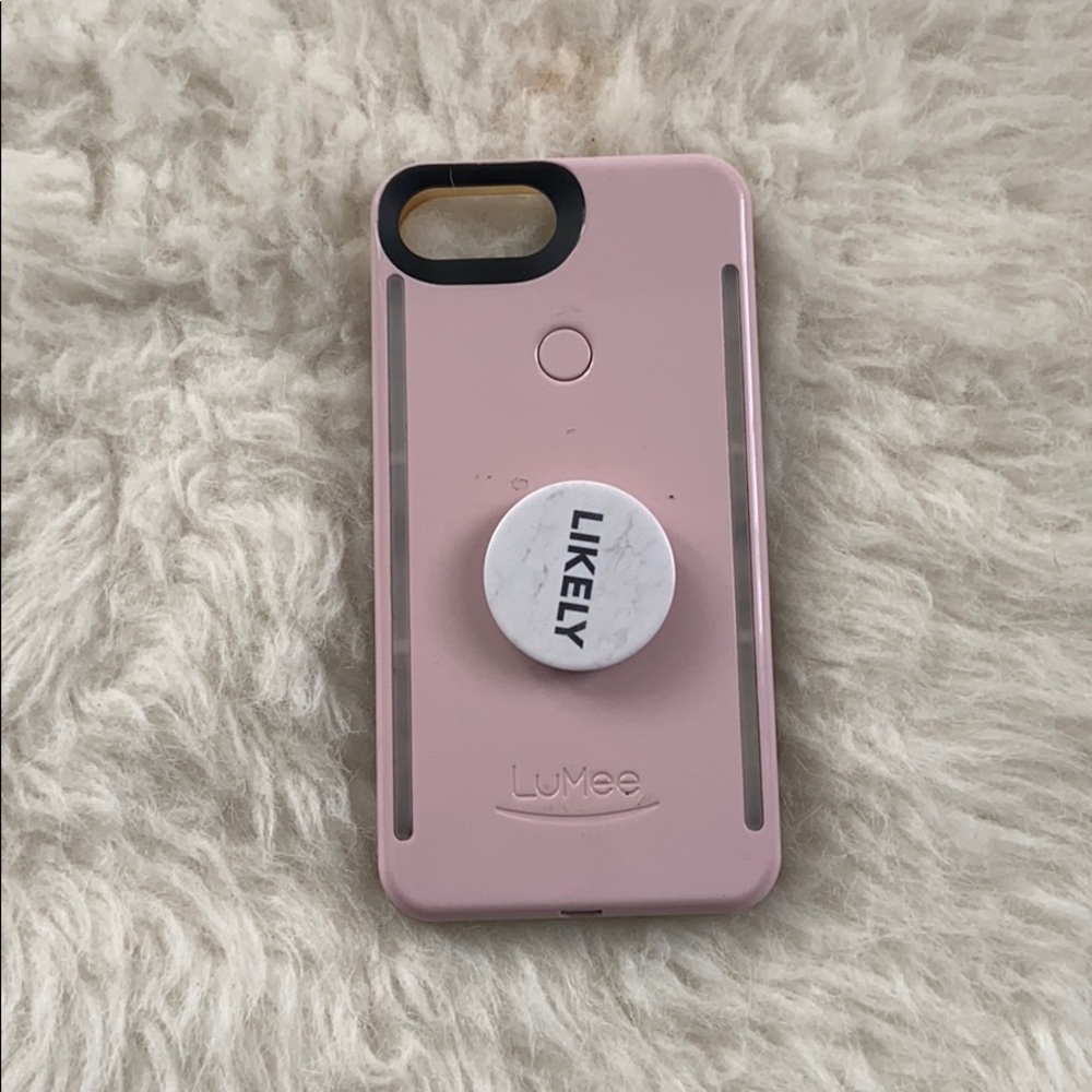 Lumee duo case for iPhone 8 Plus with pop socket